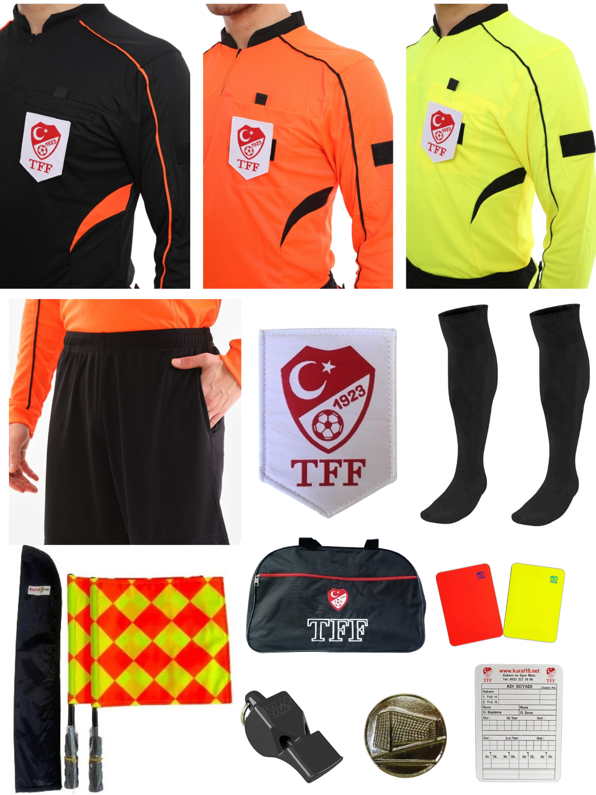 TFF Çantalı 3'lü Hakem Forma Seti