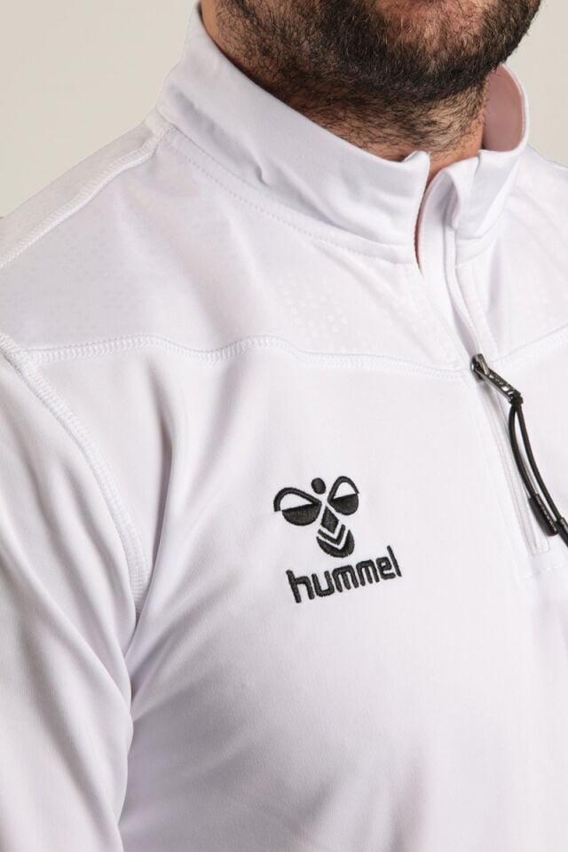 HUMMEL Oregon Yarım Fermuar EŞOFMAN ÜSTÜ Beyaz