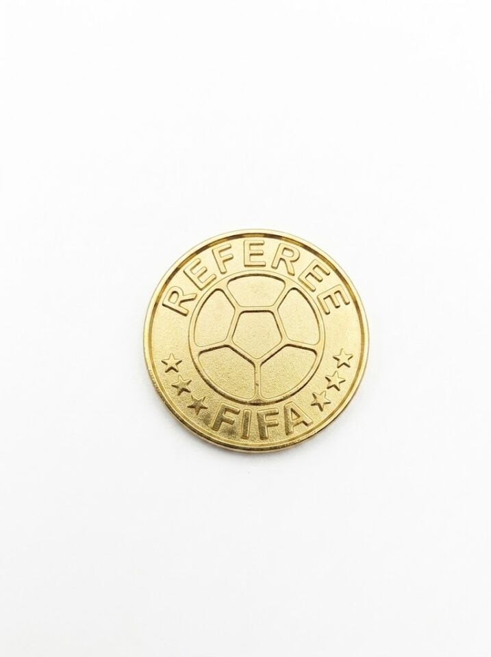 Gold Renk Metal Fifa-Referee Top Kale Parası