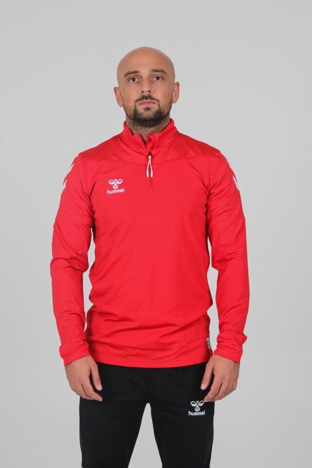 HUMMEL Oregon Yarım Fermuar EŞOFMAN ÜSTÜ Kırmızı