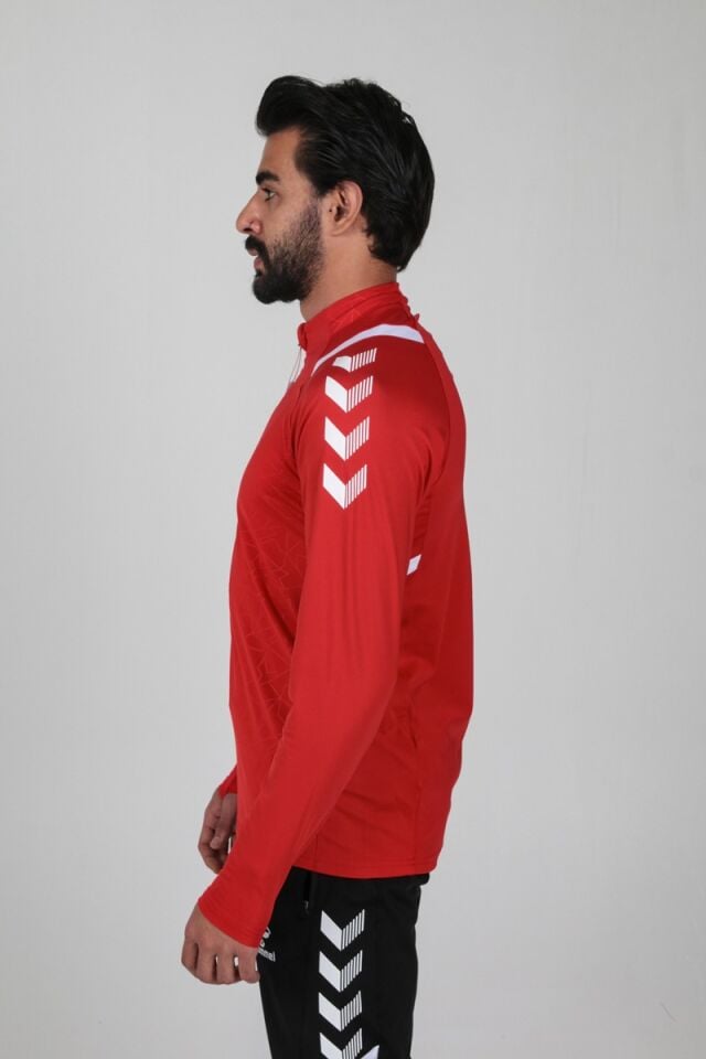 HUMMEL Dream Yarım Fermuar EŞOFMAN ÜSTÜ Kırmızı