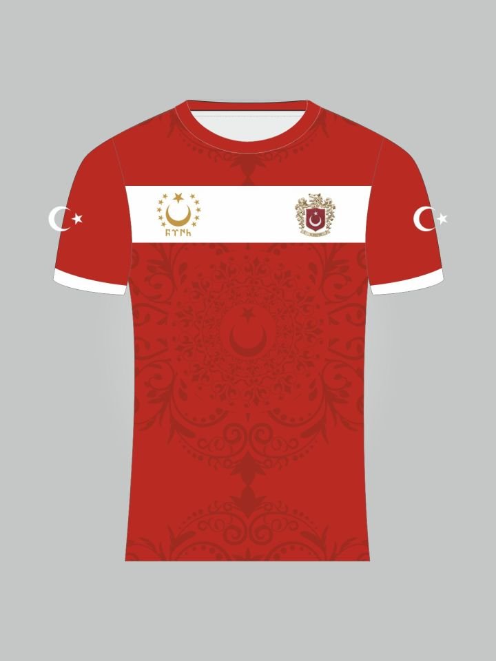 Kurt Motifli Yeni Nesil Türkiye Forması TEK ÜST  K0172 (Tek Kelime İsim ve Numara Yazılır)