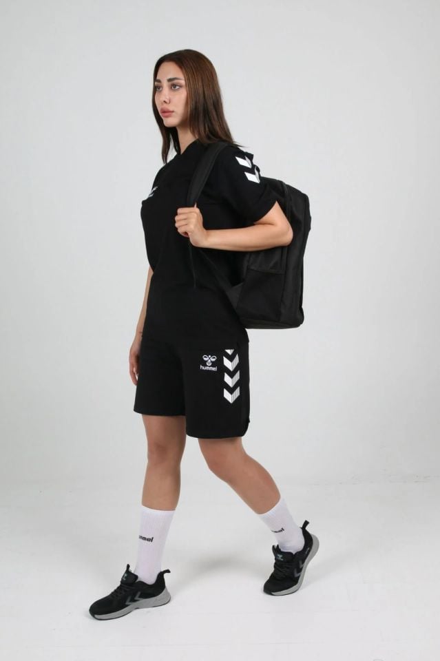 HUMMEL Armin Pamuklu Bebe Yaka Tişört Siyah