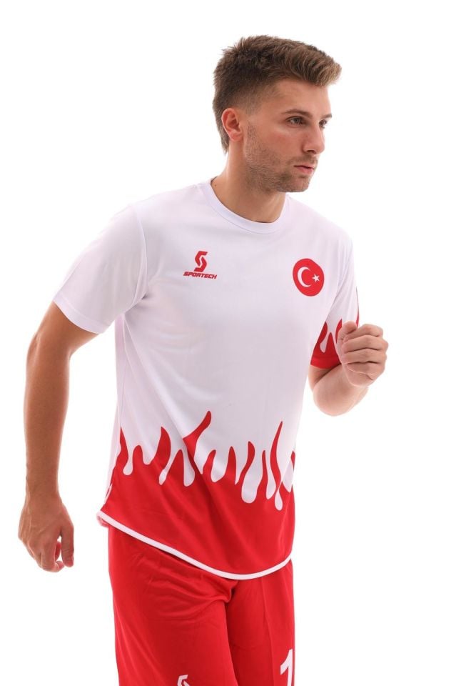 Sportech Beyaz Alevli Türkiye Forma Takımı  R0120