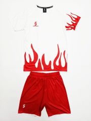 Sportech Beyaz Alevli Antrenman Takımı R0122 (Tek Kelime İsim ve Numara Yazılır)