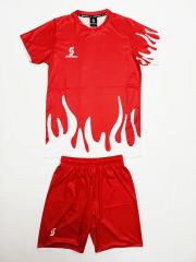 Sportech Kırmızı Alevli Forma Takımı R0123 (Tek Kelime İsim ve Numara Yazılır)