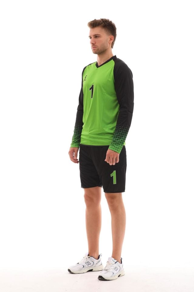 Sportech Yeşil Şortu Sünger Destekli Kaleci Forma Takımı R0124