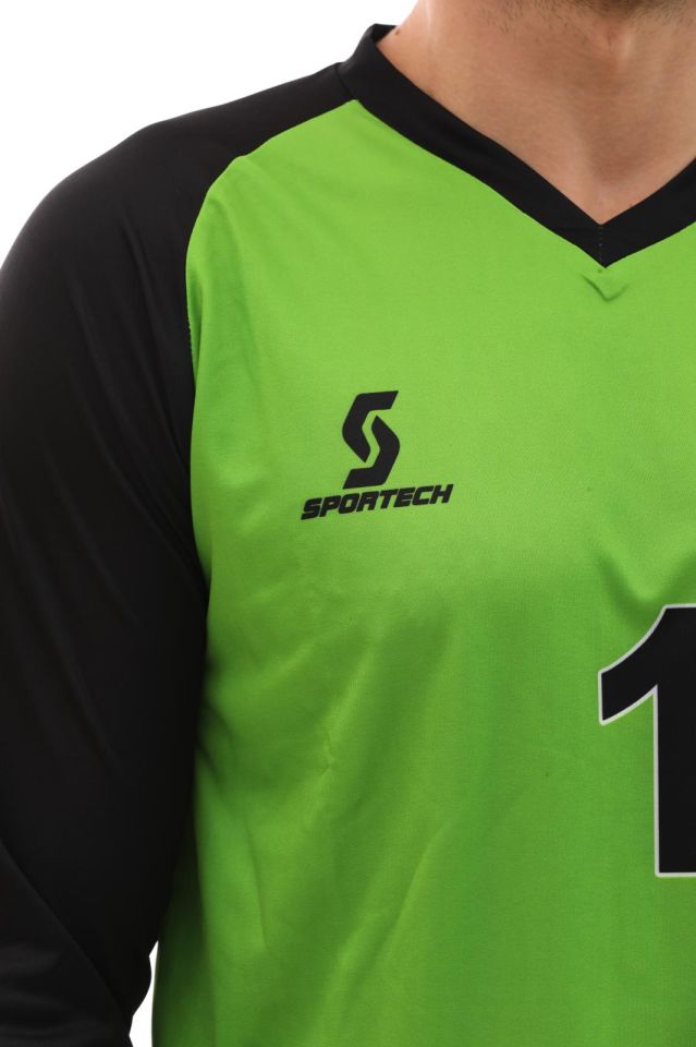 Sportech Yeşil Şortu Sünger Destekli Kaleci Forma Takımı R0124