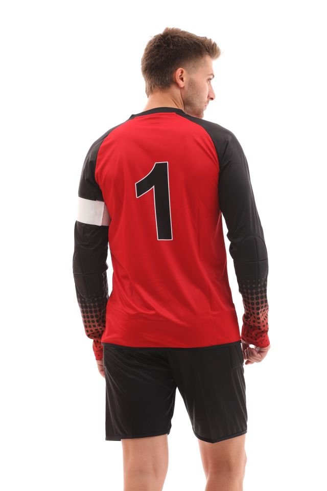 Sportech Kırmızı Sünger Destekli Kaleci Forma Takımı R0124