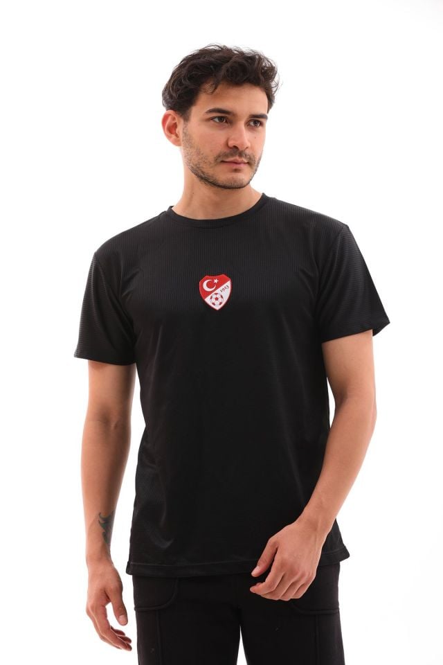 Siyah Hakem Antrenman Tişörtü, K0167 (Çizgili)