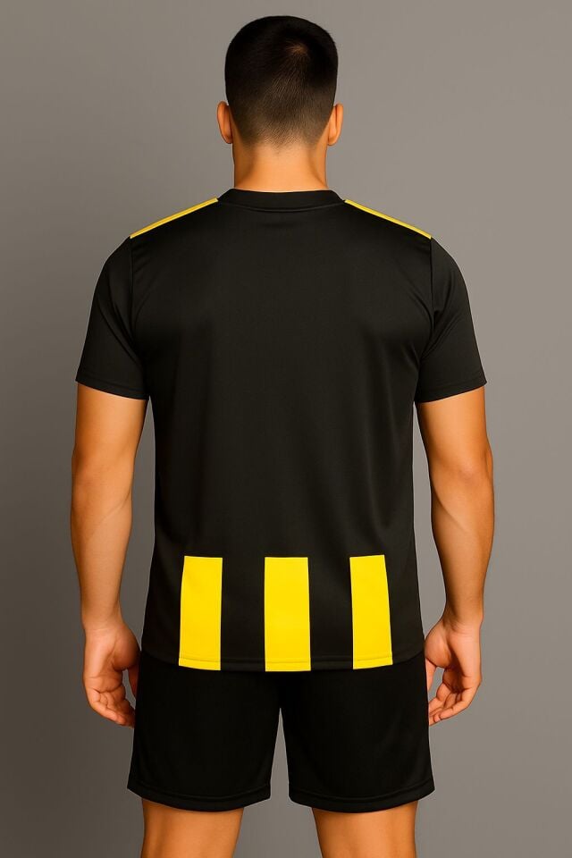 Sportech Sarı-Siyah Forma Takımı K0132 (TEK KELİME ISİM VE NUMARA YAZILIR)