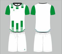 Sportech Beyaz-Yeşil Forma Takımı K0134 (TEK KELİME ISİM VE NUMARA YAZILIR)