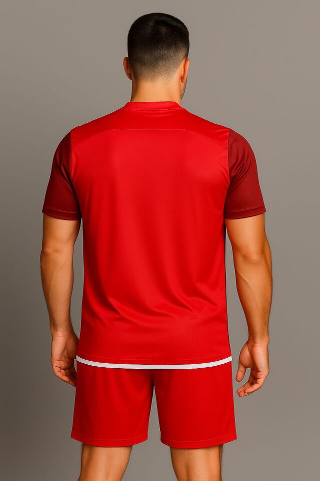 Sportech Kırmızı-Beyaz Forma Takımı K0130 (TEK KELİME ISİM VE NUMARA YAZILIR)
