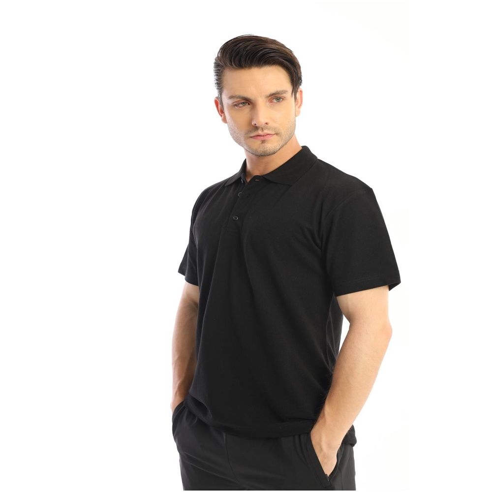 K0120 Polo Yaka Tişört, Siyah
