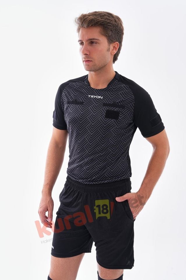 TRYON Hakem Forma, Kısa Kol, Siyah 1018050