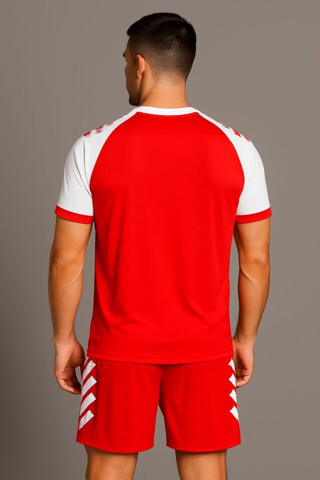 Sportech Kırmızı-Beyaz Forma Takımı (İsim ve Numara Yazılır) K0176