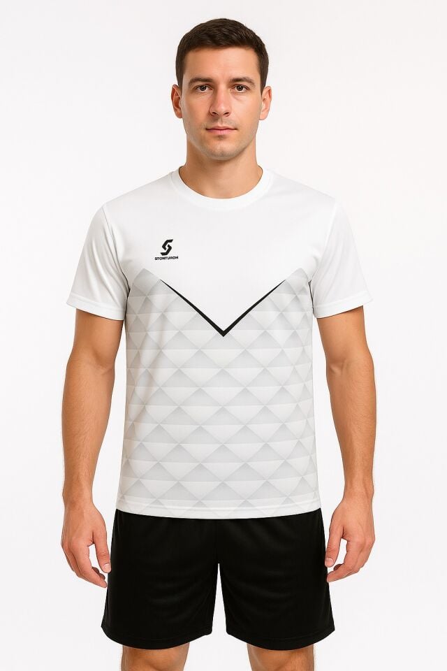 Sportech Beyaz Forma Takımı K0151 (TEK KELİME ISİM VE NUMARA YAZILIR)