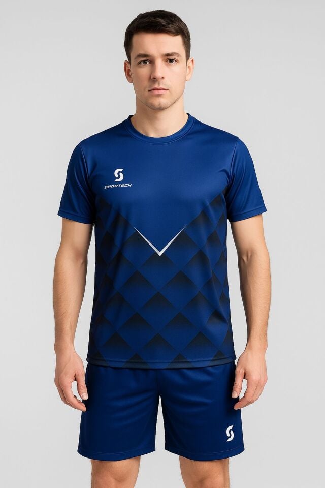 Sportech Lacivert Forma Takımı K0149 (TEK KELİME ISİM VE NUMARA YAZILIR)