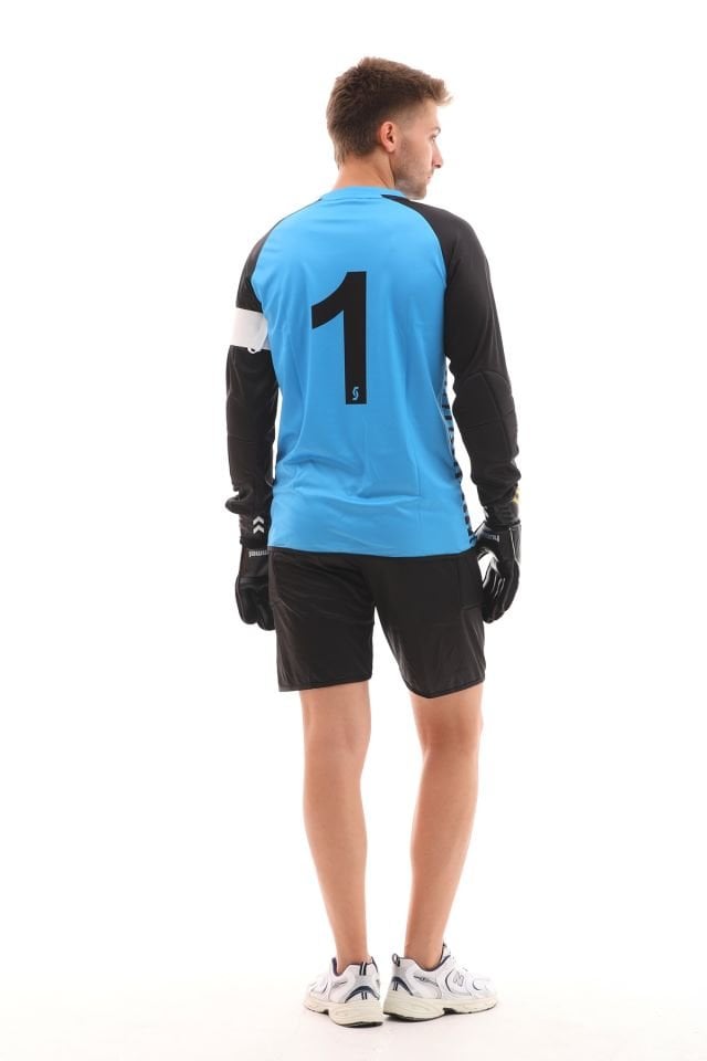Sportech Sünger Destekli Kaleci Forma Takımı, Mavi-Siyah K0144 2XL