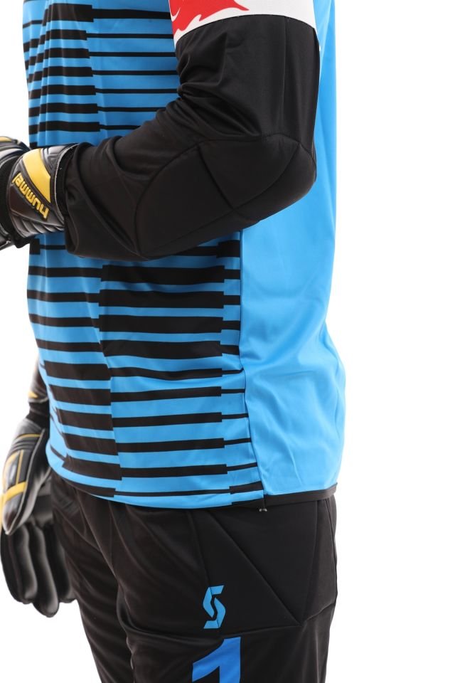Sportech Sünger Destekli Kaleci Forma Takımı, Mavi-Siyah K0144 2XL