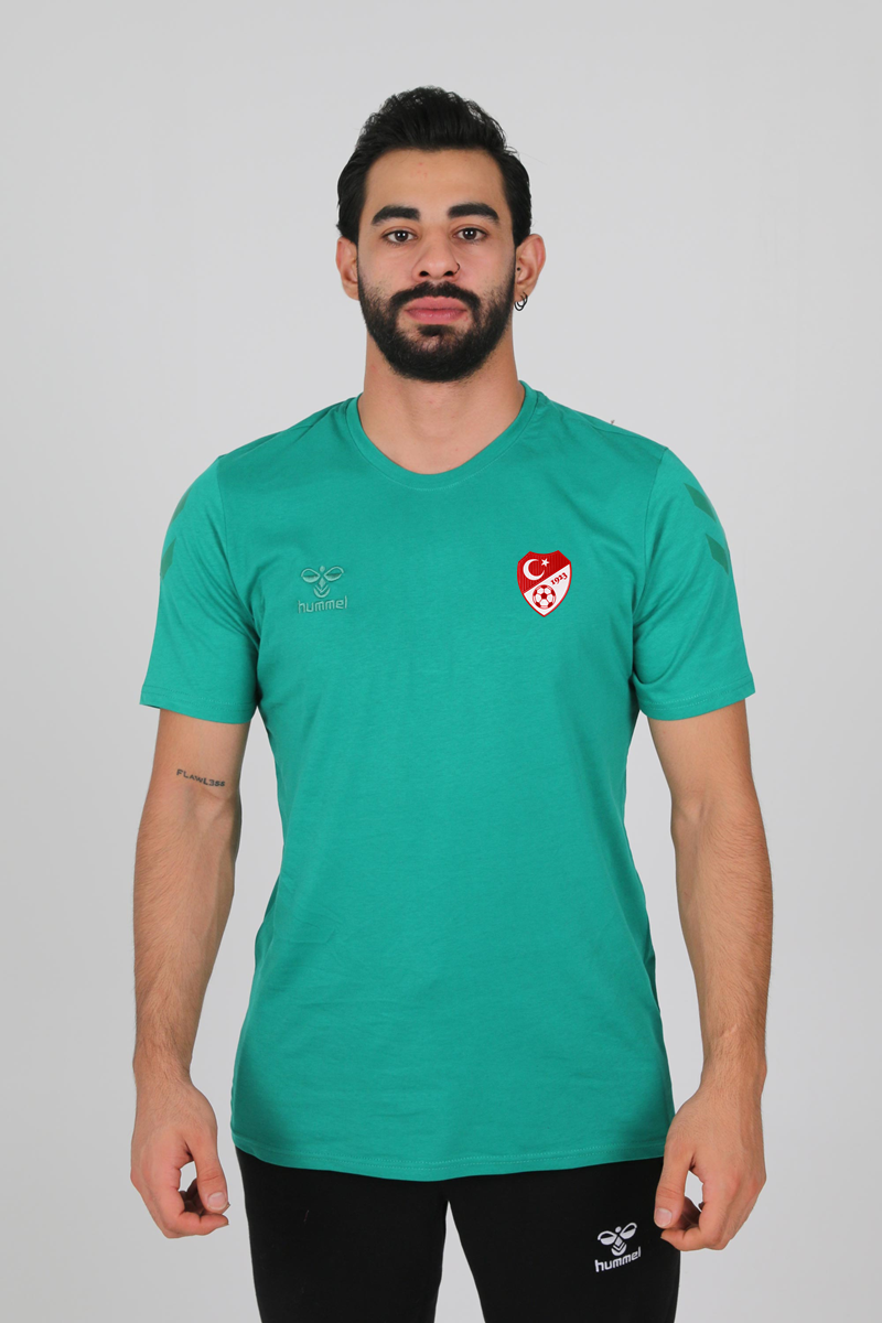 HUMMEL TFF HAKEM Armin Pamuklu Antrenman Tişört Yeşil