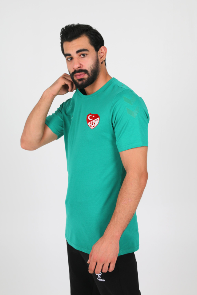 HUMMEL TFF HAKEM Armin Pamuklu Antrenman Tişört Yeşil