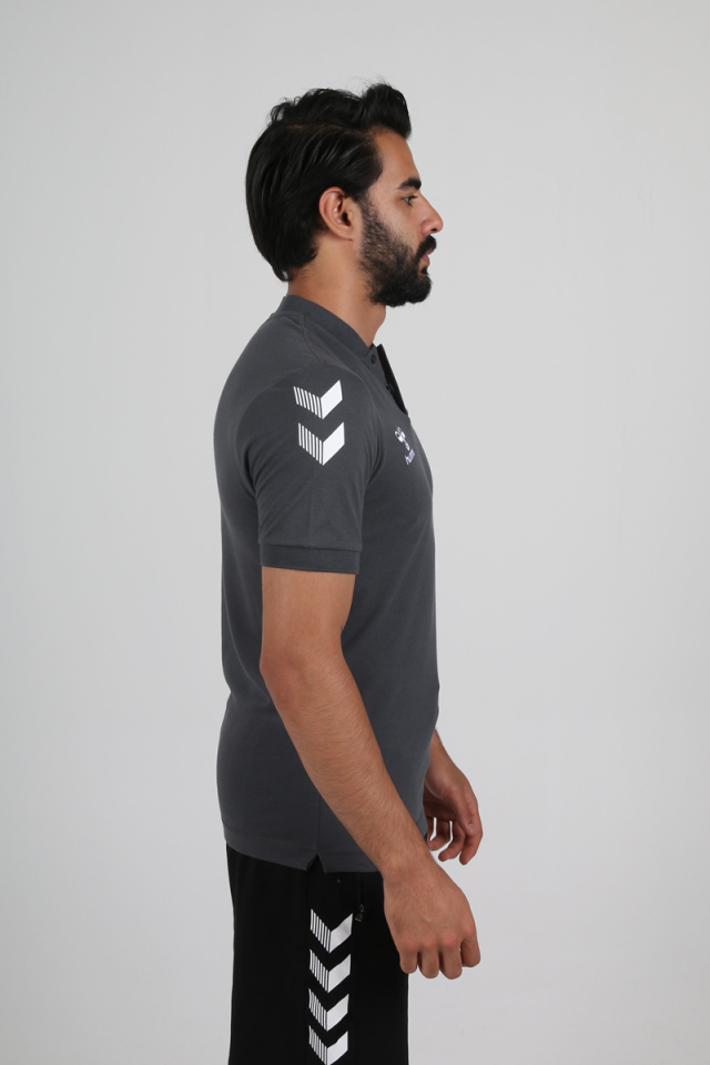 HUMMEL TFF HAKEM Armin Pamuklu Bebe Yaka Tişört Antrasit