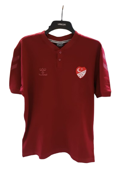 HUMMEL TFF HAKEM Armin Pamuklu Bebe Yaka Tişört Bordo
