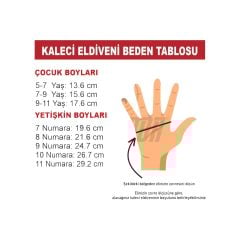 Tryon Kidz Yeni Model Kırmızı Çocuk Kaleci Eldiveni 7-9 Yaş