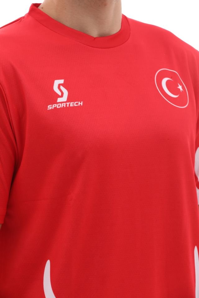 Sportech R0121 Alevli Türkiye Forması TEK ÜST (Tek Kelime İsim Yazılır)