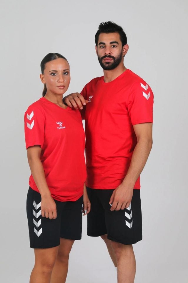Hummel Armin Pamuklu Antrenman Tişört Kırmızı