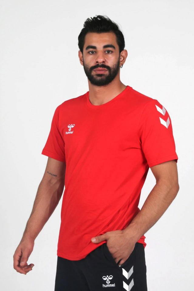 Hummel Armin Pamuklu Antrenman Tişört Kırmızı
