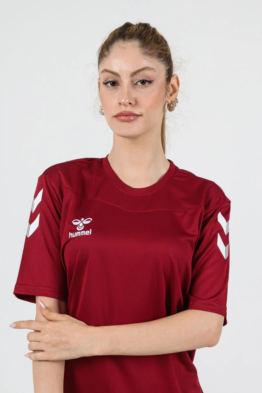 Hummel Oregon Antrenman Tişört Bordo