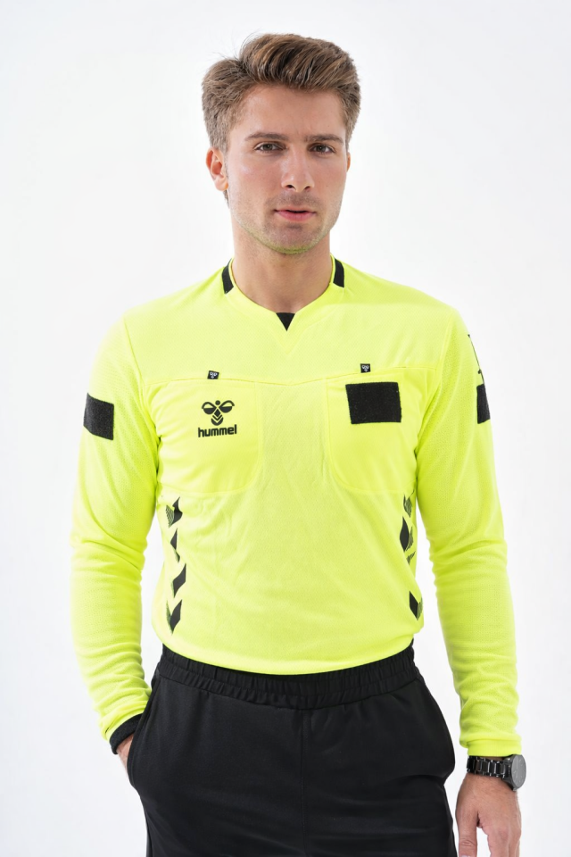 HUMMEL UZUN KOL, TFF HAKEM MAÇ FORMASI-Neon Sarı