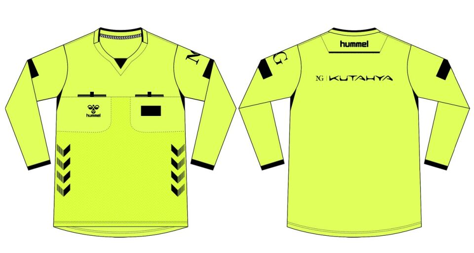 HUMMEL UZUN KOL, TFF HAKEM MAÇ FORMASI-Neon Sarı