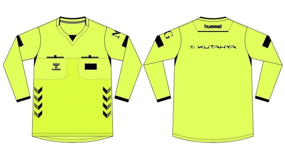 HUMMEL UZUN KOL, TFF HAKEM MAÇ FORMASI-Neon Sarı