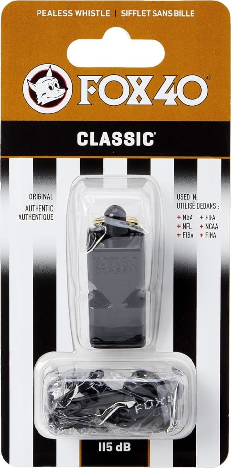 Fox40 Classic Official İpli Düdük Siyah