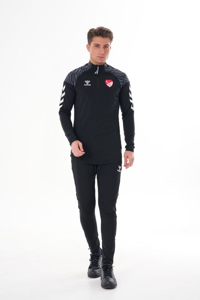 HUMMEL TAKIM, TFF HAKEM ANTRENMAN EŞOFMAN TAKIMI Siyah, ALT VE ÜST