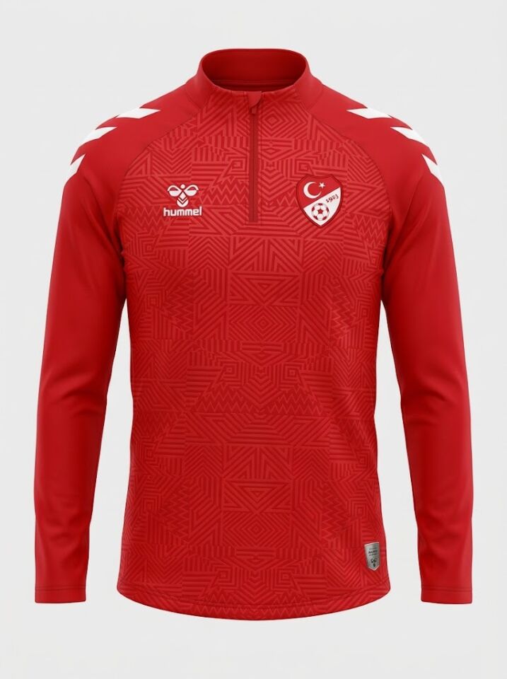 2026-27 HUMMEL TFF HAKEM ANTRENMAN EŞOFMAN ÜSTÜ KIRMIZI