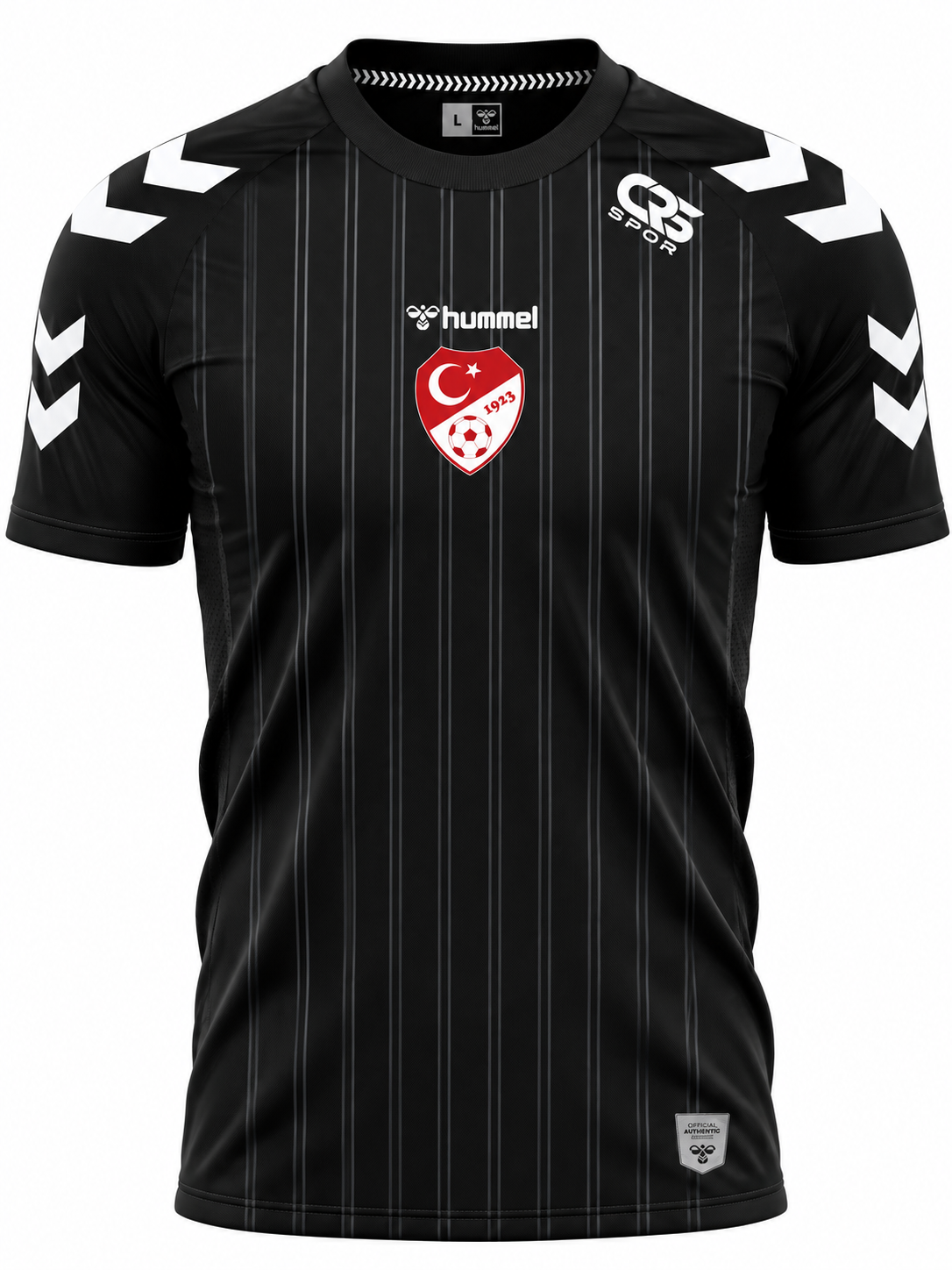2026-27 HUMMEL TFF HAKEM ANTRENMAN T-SHIRT SİYAH-Çizgili