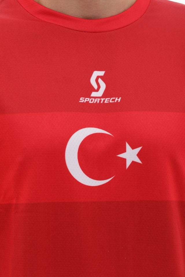 SPORTECH K0141 Türkiye Milli Takım Forması TEK ÜST (TEK KELİME ISİM VE NUMARA YAZILIR)
