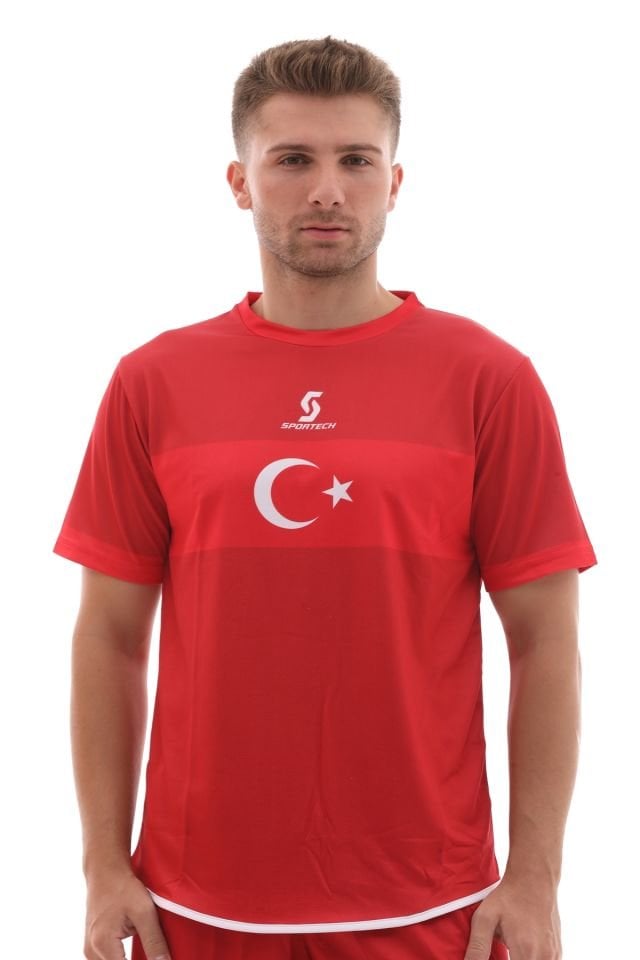 SPORTECH K0141 Türkiye Milli Takım Forması TEK ÜST (TEK KELİME ISİM VE NUMARA YAZILIR)