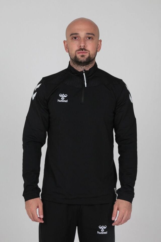 HUMMEL Oregon Yarım Fermuar EŞOFMAN ÜSTÜ Siyah