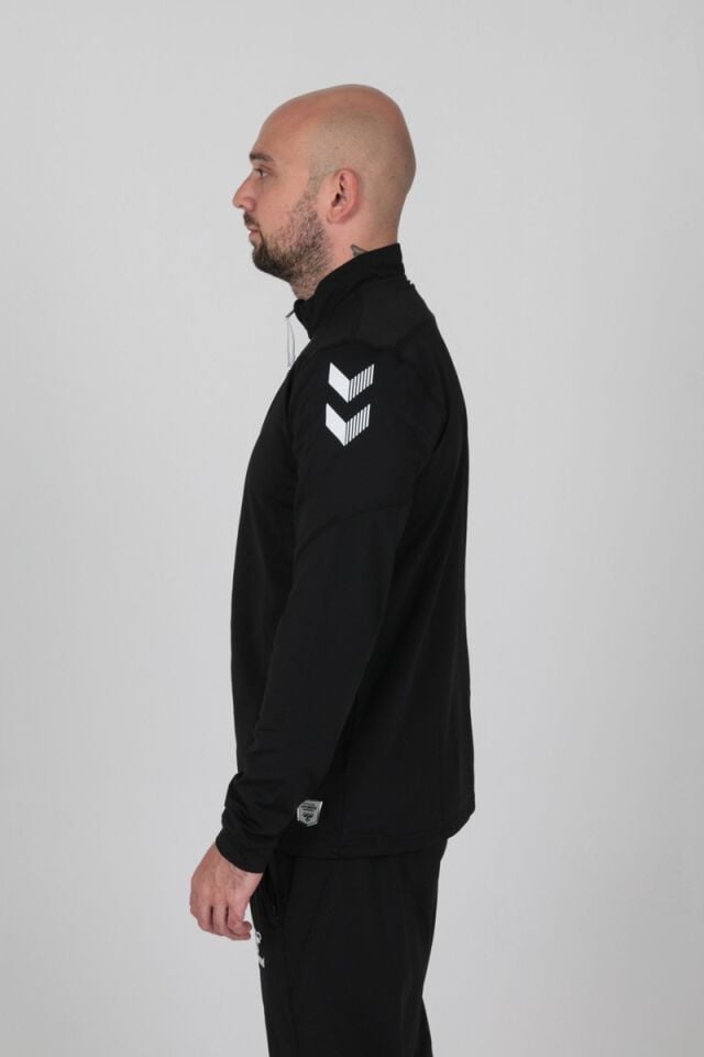 HUMMEL Oregon Yarım Fermuar EŞOFMAN ÜSTÜ Siyah